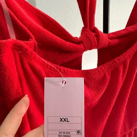 Wild Fable Red Terry Cloth Jumpsuit NWT Size XXL - Picture 11 of 12